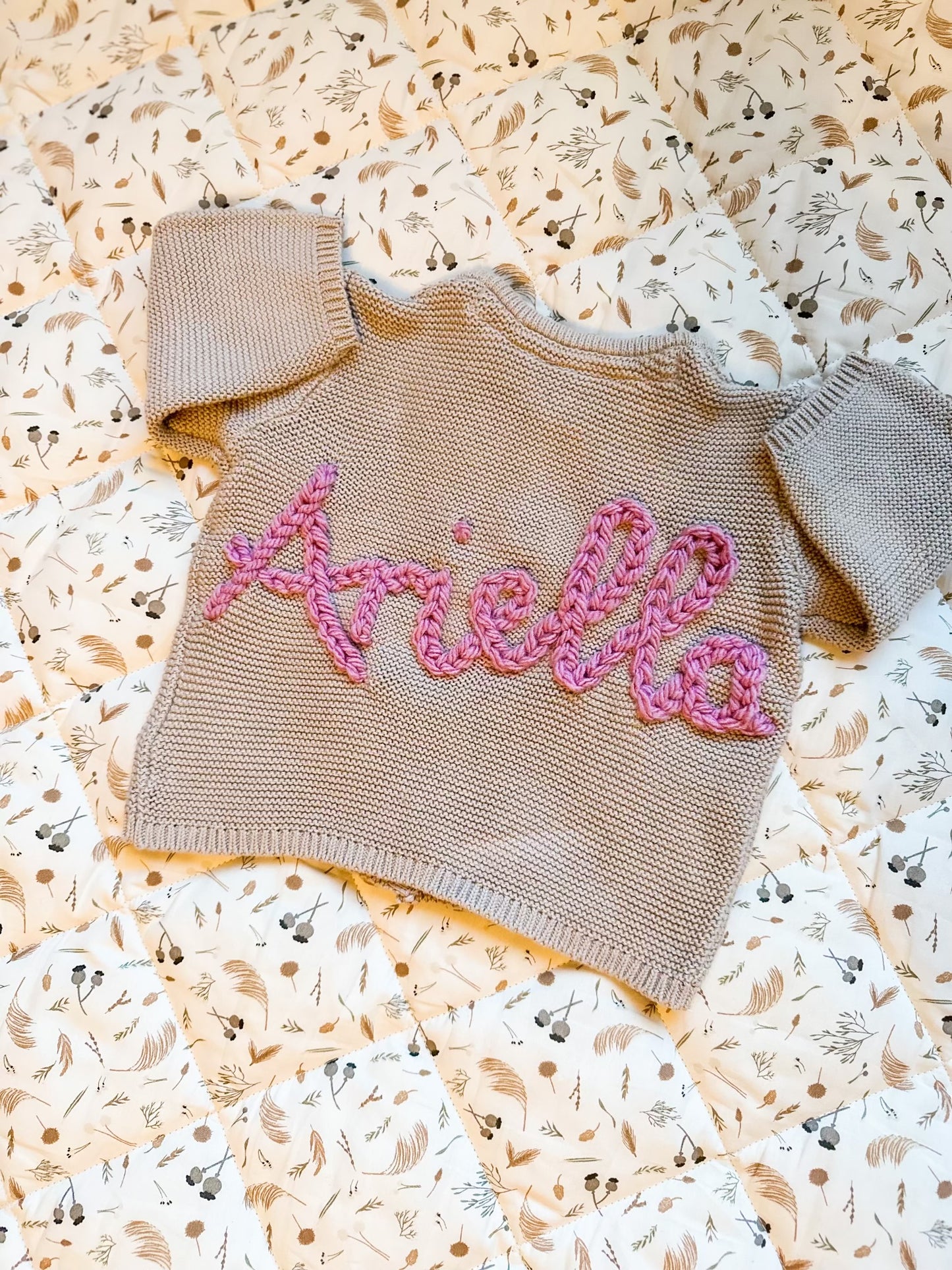2-4 month-Personalised Baby Cardigan