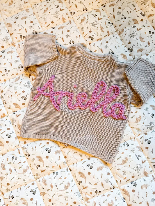2-4 month-Personalised Baby Cardigan