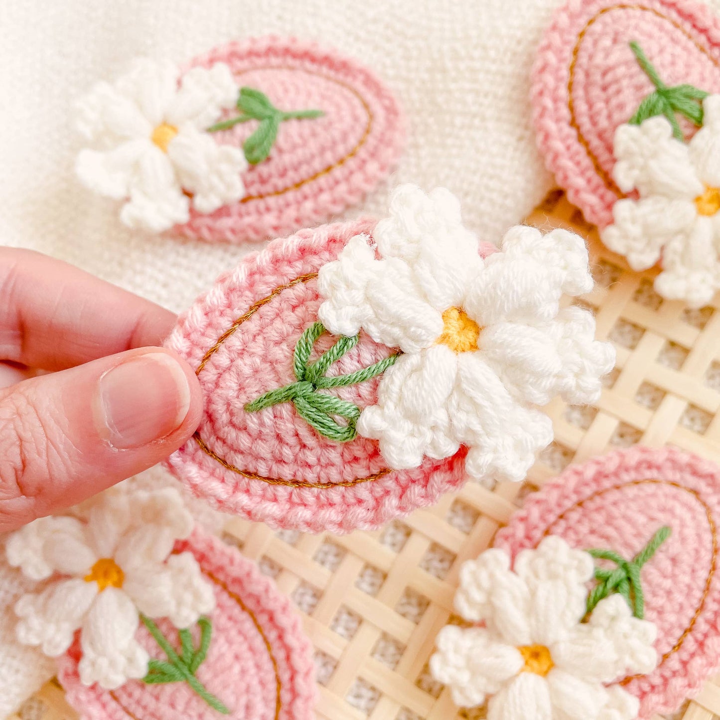 Flower Crochet Hair Clips