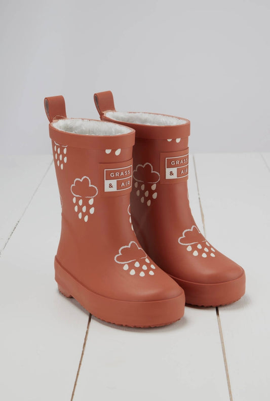Colour Changing Wellies in Burnt Orange