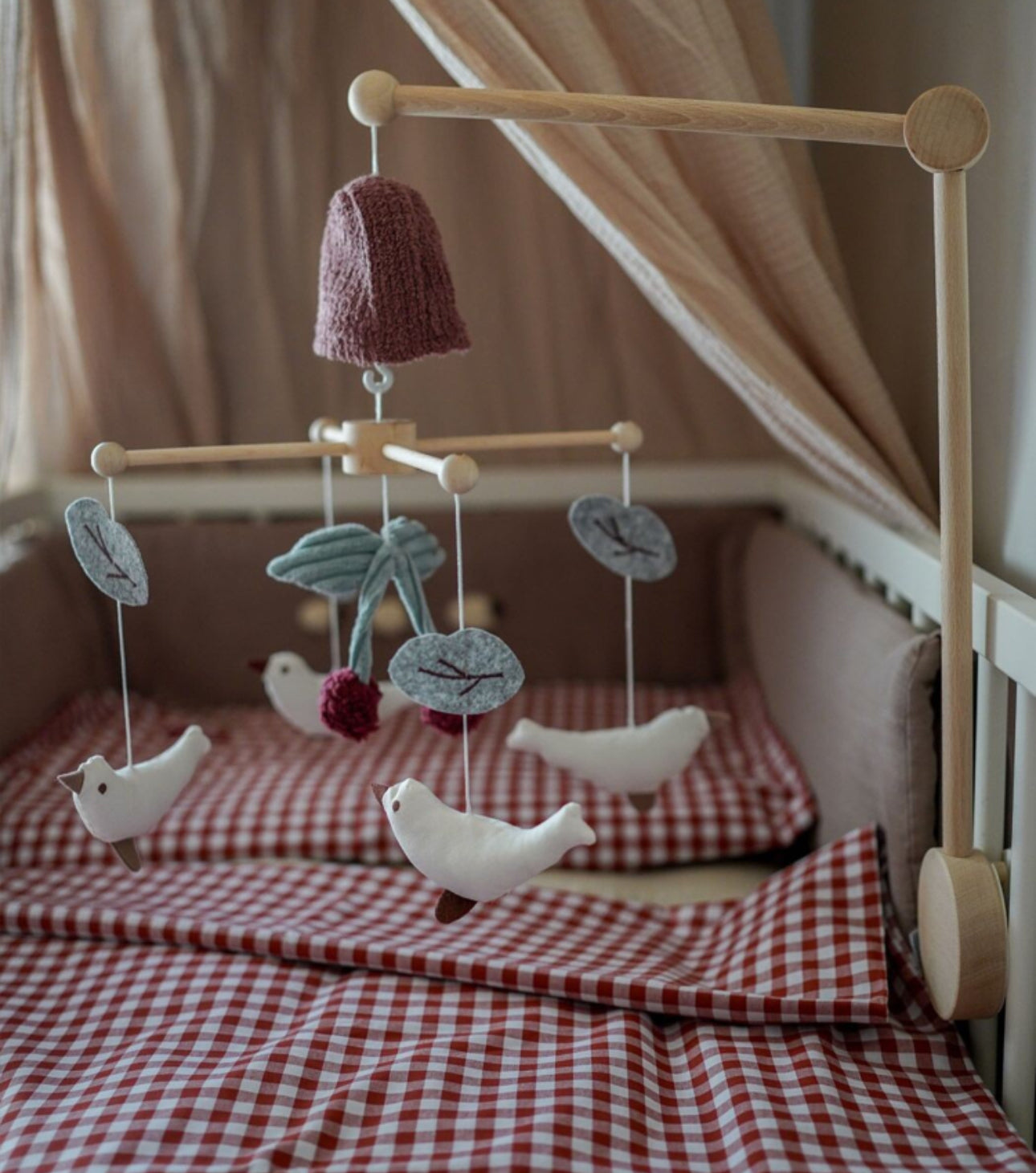 Handmade Music Mobile - Cherry Birds