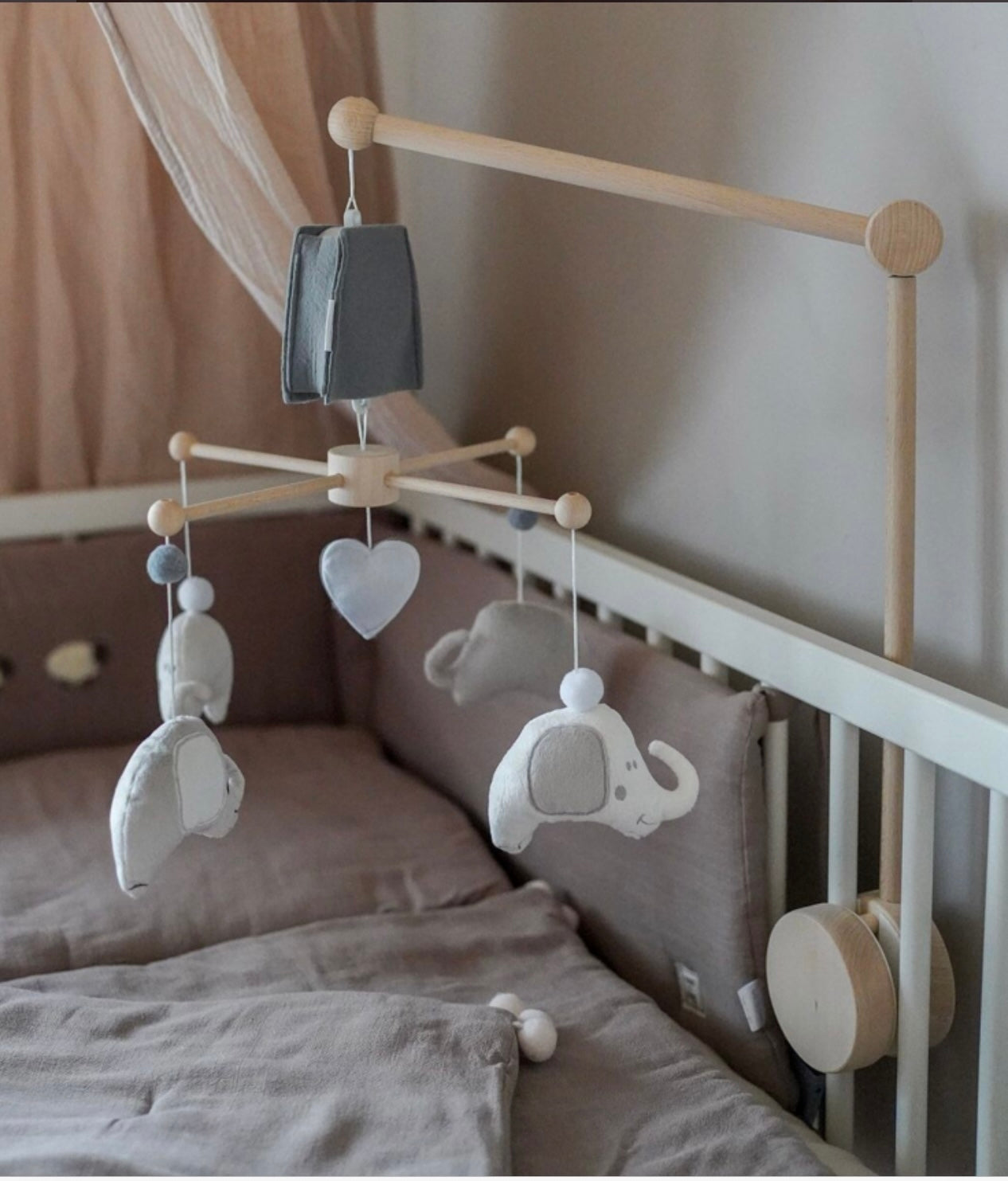 Handmade Music Mobile - Elephants