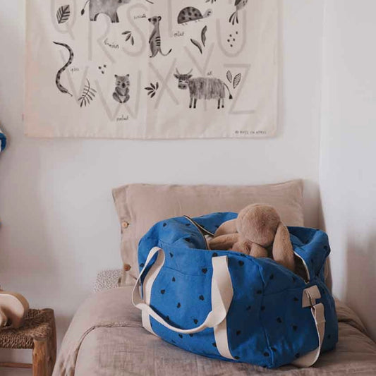 Maternity & Weekend Bag - Blue Heart