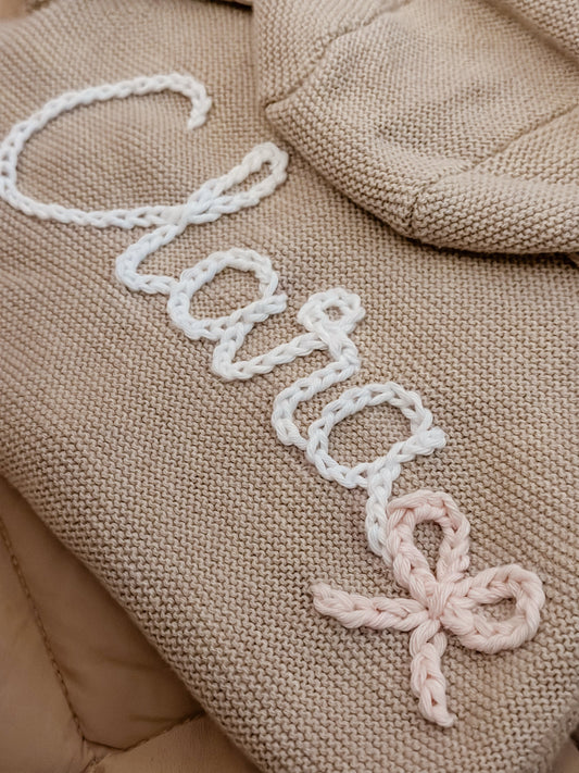 6-9 months Personalised Baby Cardigan