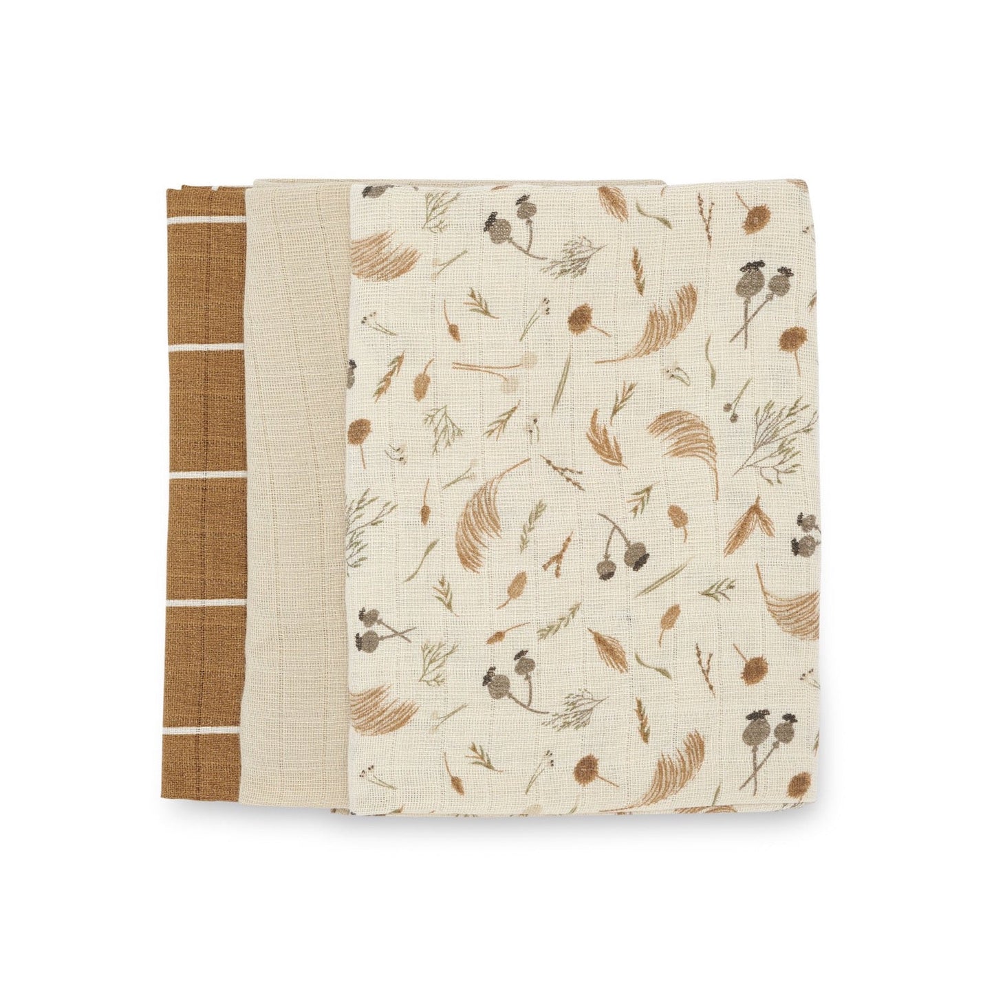 Organic Muslin Squares Set - Grasslands