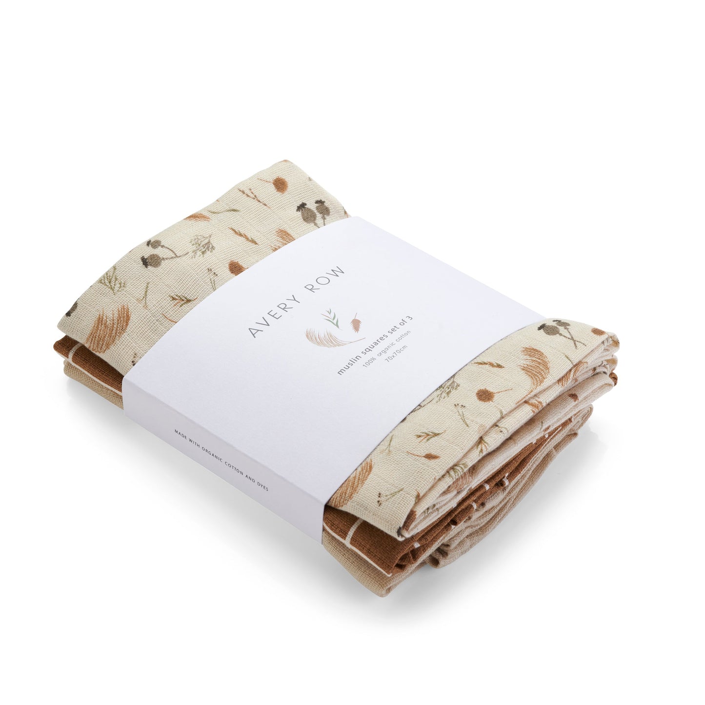 Organic Muslin Squares Set - Grasslands