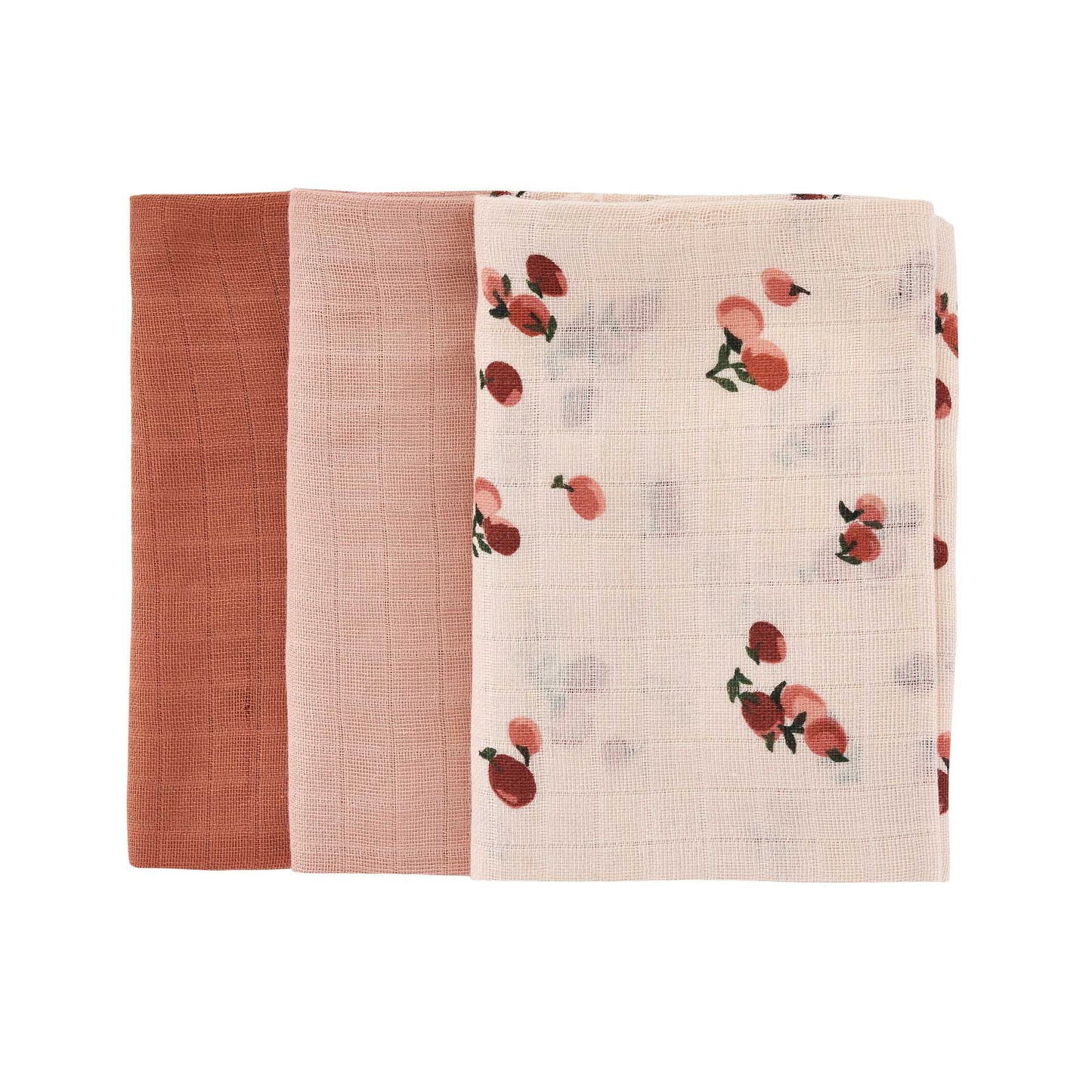 Organic Muslin Squares Set - Peaches