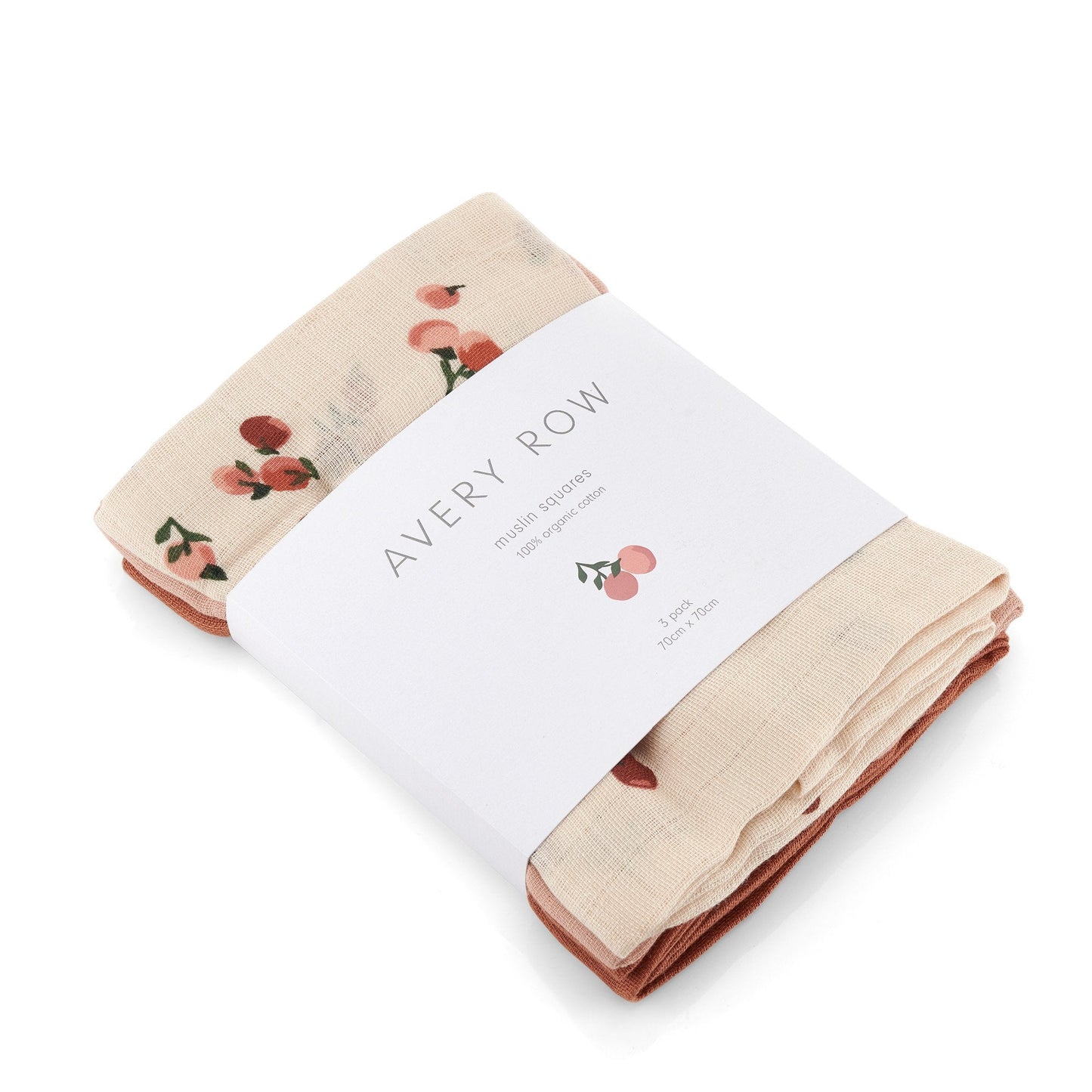 Organic Muslin Squares Set - Peaches