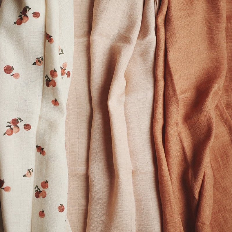 Organic Muslin Squares Set - Peaches
