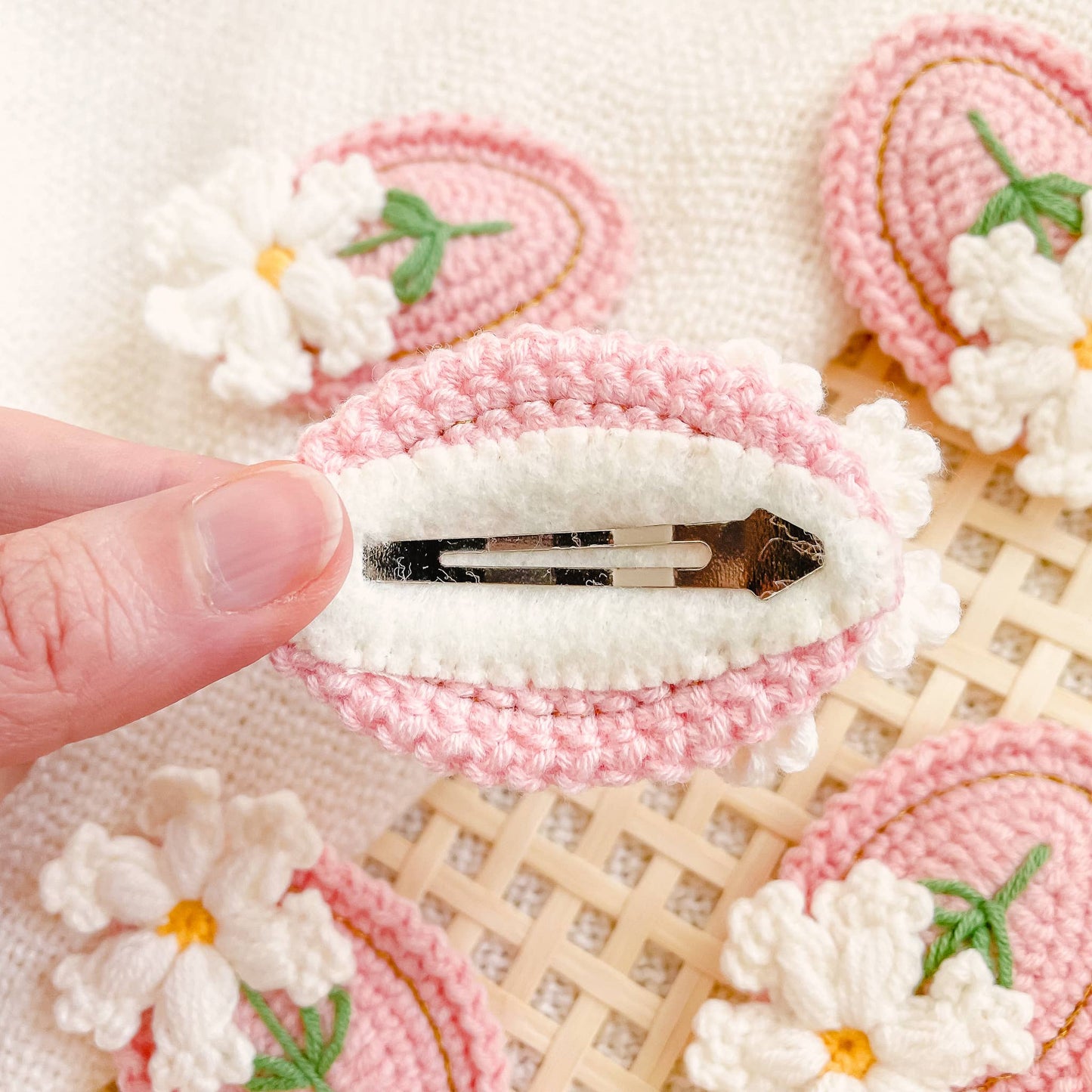 Flower Crochet Hair Clips
