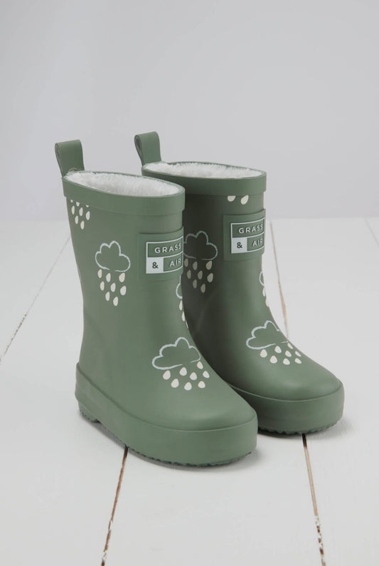 Colour Changing Wellies in Khaki