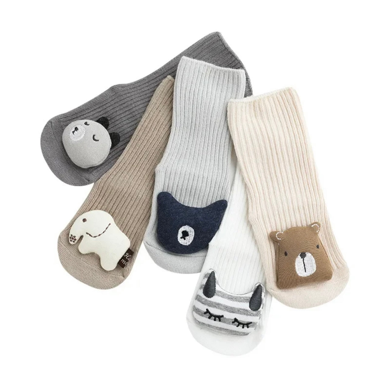 3D Cotton Baby Socks - Neutrals I