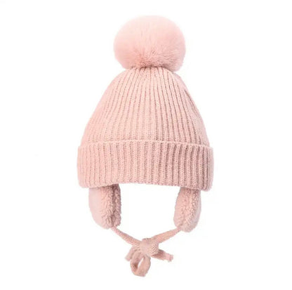 Pom Pom Beanie with Earflaps