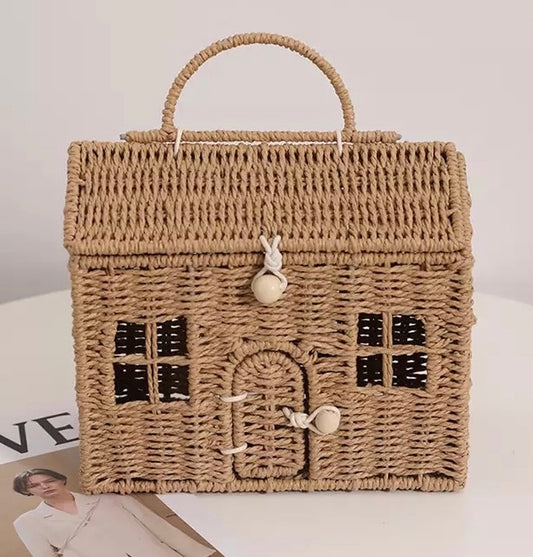 Wicker House Play Basket