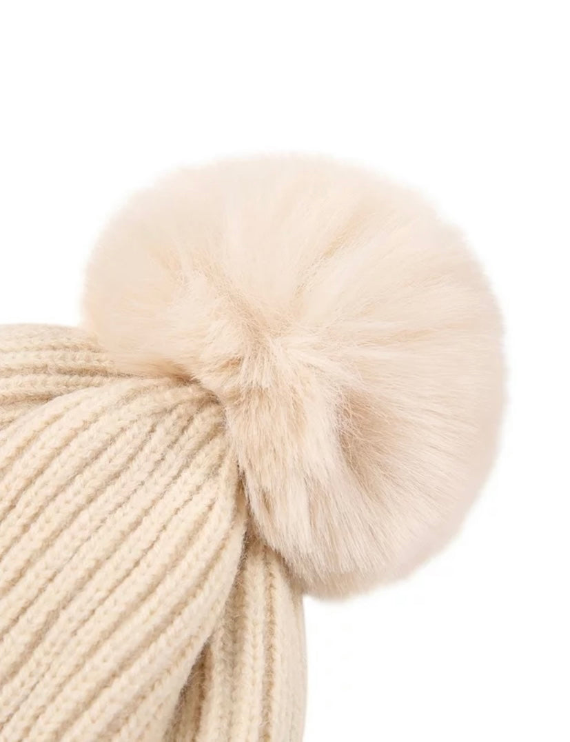 Pom Pom Beanie with Earflaps