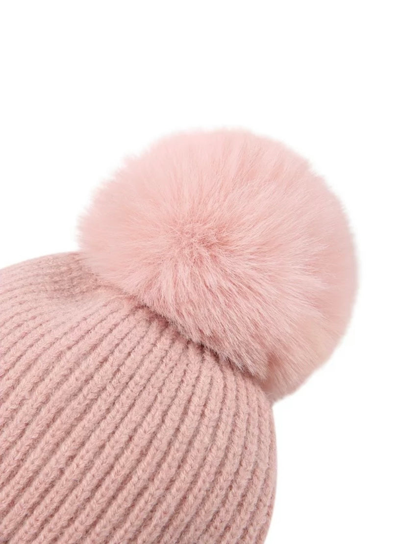 Pom Pom Beanie with Earflaps