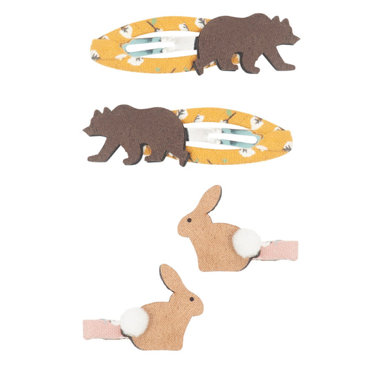 Mimi & Lula - Bunny and Bear Clip Set