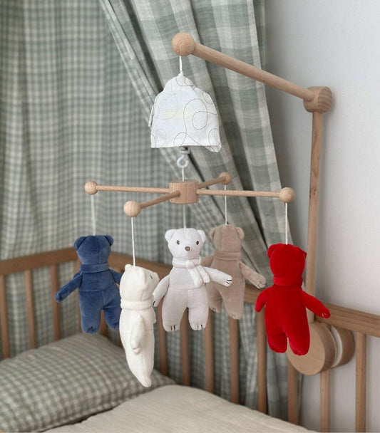 Handmade Teddy Bear- Music Mobile