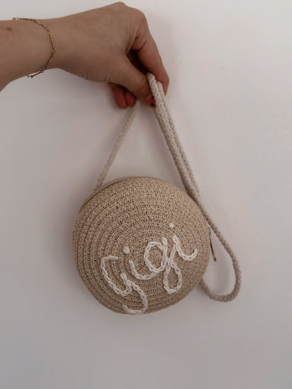 Personalised Woven Crossbody Bag