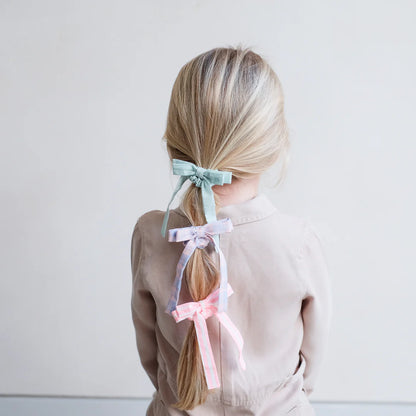 Summer stripe bow scrunchies