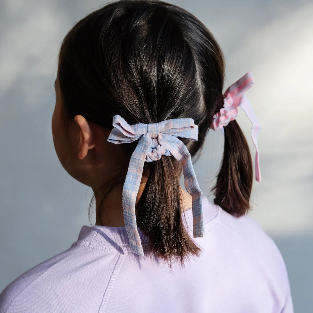 Summer stripe bow scrunchies