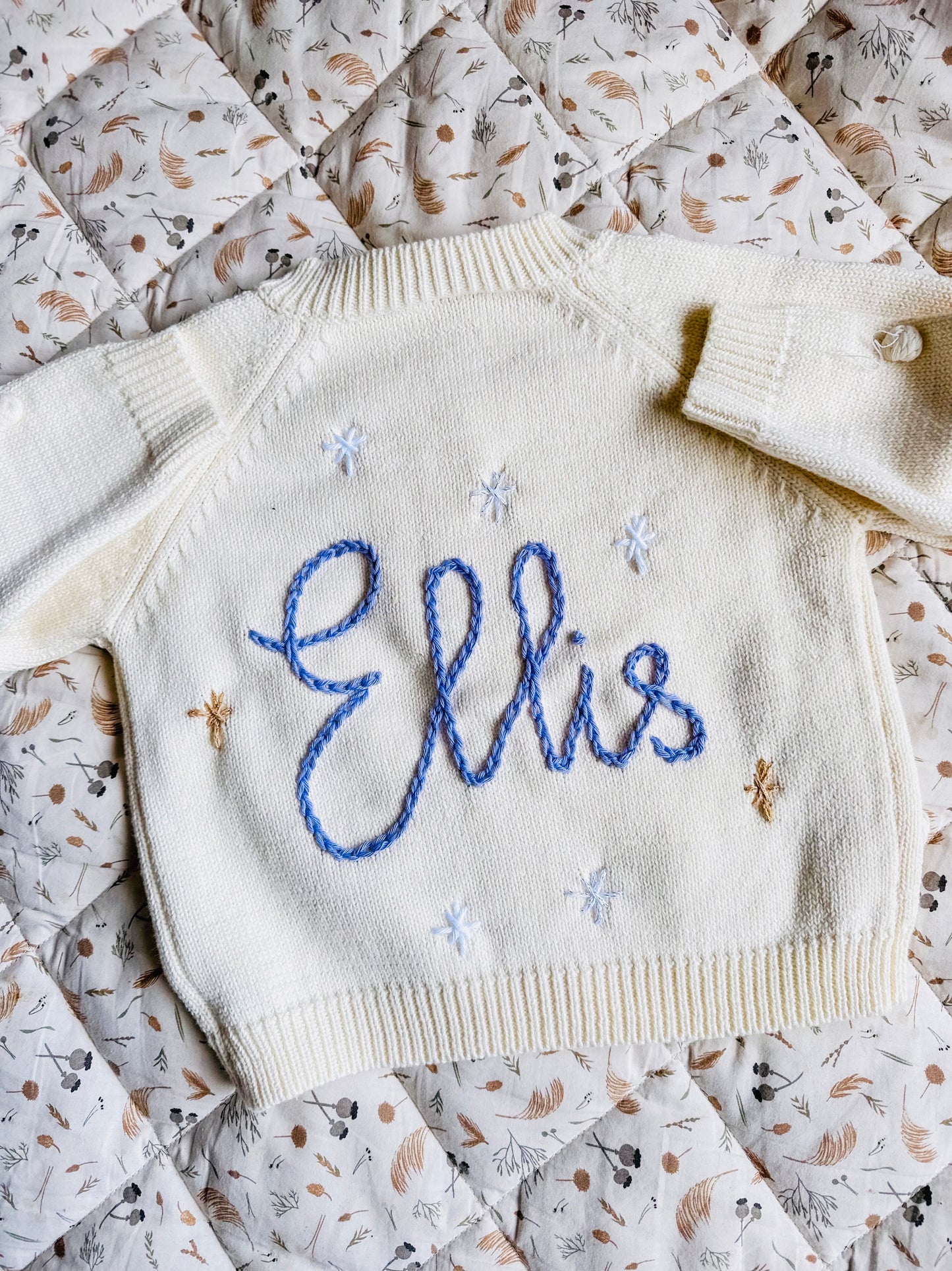 4-6 month- Personalised Baby Cardigan