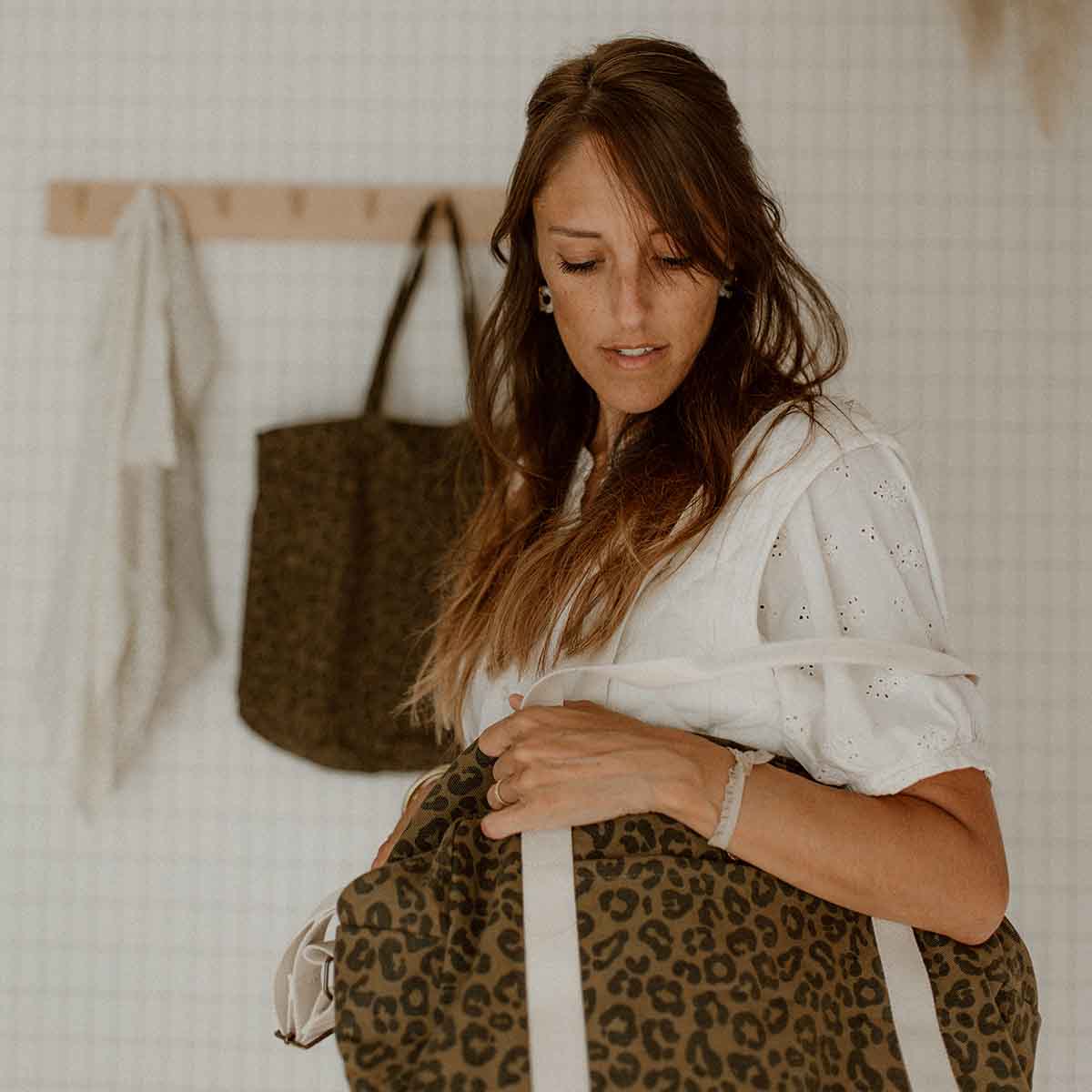 Maternity & Weekend Bag - Olive Leopard